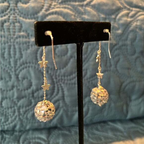 NEW Iron Orchid Studio
Stars & Disco Ball Silver Tone Earrings - Picture 7 of 9
